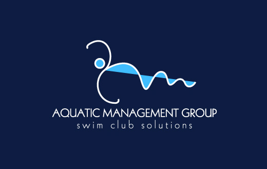 Aquatic Management Group Logo design for dark background