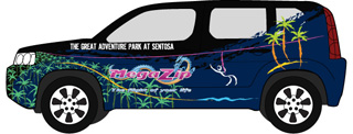 Megazip Adventure Park vehicle livery design