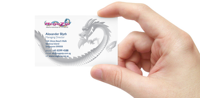 Megazip Adventure Park business card design