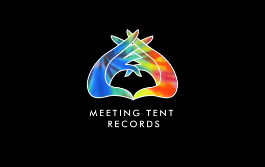 Meeting Tent Records logo design on black backround